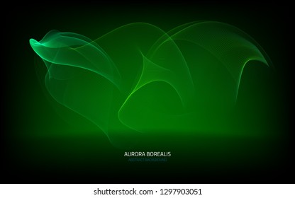 Abstract background with Aurora borealis, Vector illustration and design.