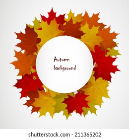 Abstract background with autumn colorful leaves.