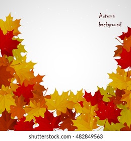 Abstract background with autumn colorful leaves.