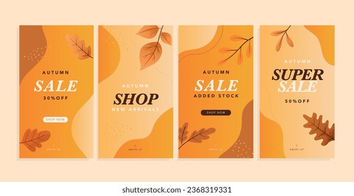 Abstract background autumn. Design templates for social media posts and stories, cards, posters with trendy design. Abstract shape with minimal design. Vector illustration.