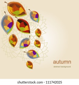  Abstract background with autumn leaves