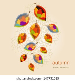 Abstract background with autumn leaves