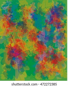 Abstract background with autumn leaves