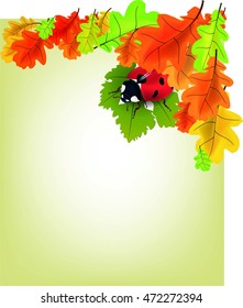 Abstract background with autumn leaves
