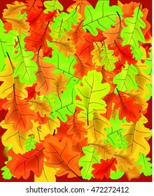 Abstract background with autumn leaves