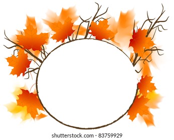 Abstract background with autumn leaves