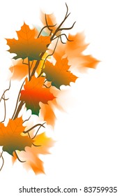 Abstract background with autumn leaves