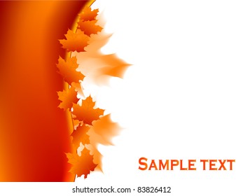 Abstract background with autumn leaves