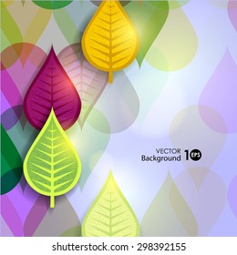 Abstract background with autumn leaves. Vector eps 10.