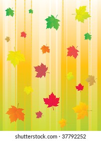 Abstract background with autumn leaves. Vector illustration