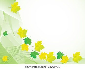 Abstract background with autumn leaves. Vector illustration