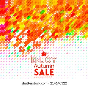 abstract background autumn sale cubes composition for web design