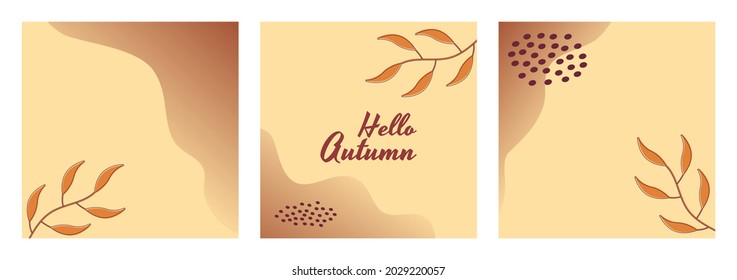 Abstract Background for Autumn Season. Organic shape background with seasonal fall element.