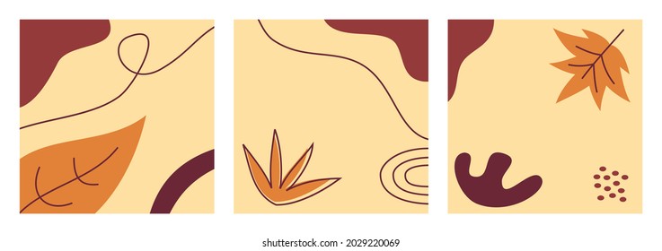 Abstract Background for Autumn Season. Organic shape background with seasonal fall element.