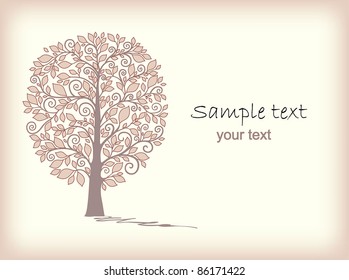 abstract background autumn tree with leaves