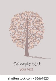 abstract background autumn tree with leaves