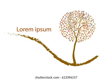 abstract background with autumn trees