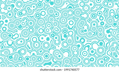 Abstract background of azure concentric circles on white. Vector illustration.