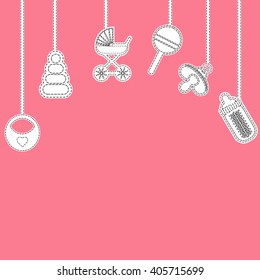 abstract background with Baby shower design elements. Vector eps 10  for brochure, booklet, poster.