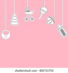 abstract background with Baby shower design elements. Vector eps 10  for brochure, booklet, poster.