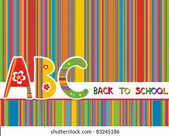 Abstract background back to school. Vector illustration.