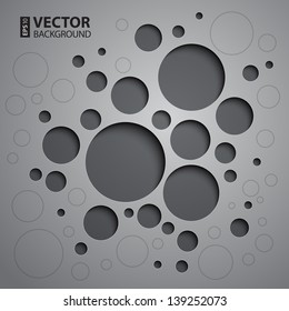 Abstract background with back and white sketch graphical circles. RGB EPS10 vector illustration