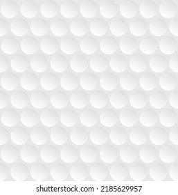 Abstract Background Of Ball Golf, Seamless Texture From Circle. Gradient White And Gray Geometric Pattern For Sport Game Golf. Vector Template