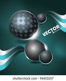 fondo abstracto con bola. textura metálica