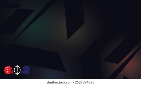 Fondo abstracto con pelota de rugby con color RGB, adecuado para fondo deportivo y fondo de fútbol americano