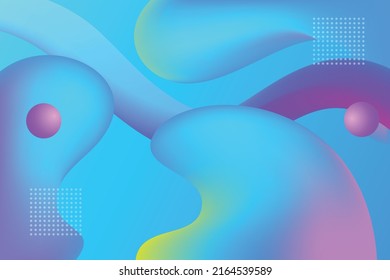 fondo abstracto con globos y color azul de gradiente geométrico abstracto para aplicación de música de fondo y página de inicio