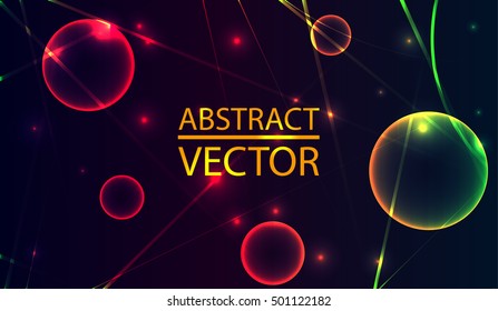 Abstract background with balls.