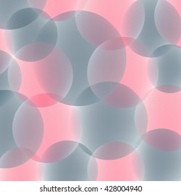 Abstract background of the balls of pink and gray. Translucent orbs. Reflections of light on the ball. Gentle colors.