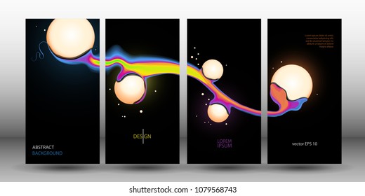 Abstract background with balls. Set of covers. Poster. Vector EPS 10