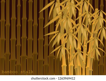 Abstract background of bamboo trees. Bamboo stalks. Vector illustration of tropical plants for your design.