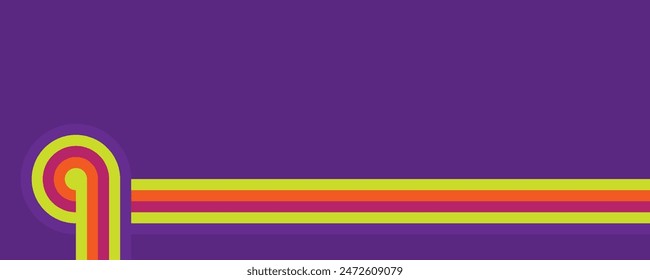 Abstract background with banded multi colored lines.