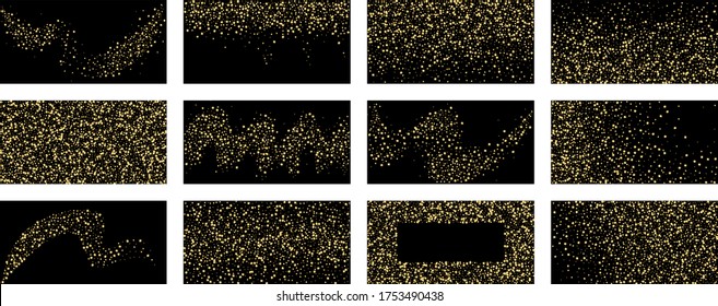 abstract, background, banner, birthday, black, bright, card, carnival, celebration, christmas, confetti, decoration, design, effect, evening, festival, glamour, glitter, glowing, gold, gold background
