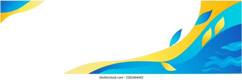 Abstrakter Hintergrund, Bannerfarben der Flagge der Ukraine. Cover, Broschüre, Web-Banner, On Independence Day und andere. Platz für Text. 