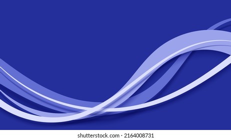 Pancarta de fondo abstracto diseño líneas de onda azul y blanca. Ilustración del vector