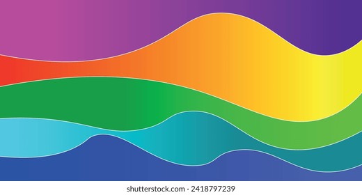 Abstract background banner design. Trendy Colorful waves pattern. Summer lake wave, water flow abstract vector seamless background. Elegant wavy vector background