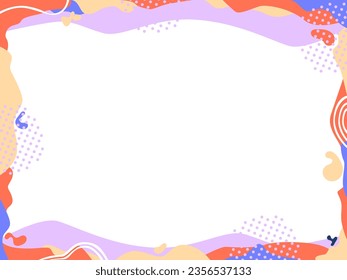 Abstract Background for Banner, Flyer, Poster, and Template Vector Illustration. Colorful template banner with gradient color. Design with liquid shape. Unique Frame for Template or Background Vector.