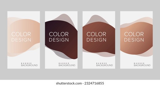 Resumen de fondo de la pancarta diseño de color degradado vector, conjunto de banners verticales