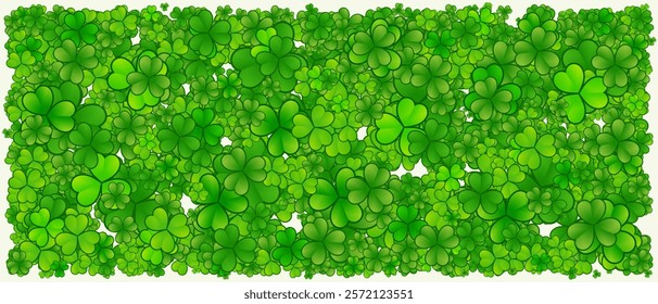 abstract background banner shamrock leaves pattern graphic design vector
