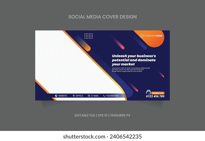 abstract background banner social media business cover design.