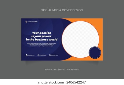 abstract background banner social media cover design. template image space.