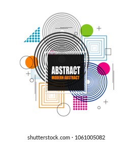 abstract background banner sticker label web illustration with modern geometric polygonal outline colorful design vector