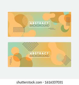 abstract background banner template design green