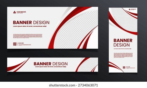 abstract background banner template design