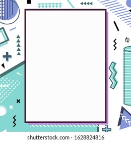 abstract background banner template for presentation decoration poster minimal design Memphis style copy space