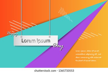 Abstract background banner template trendy color with text space - vector