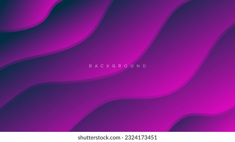 Abstract background banner wave gradient color design vector